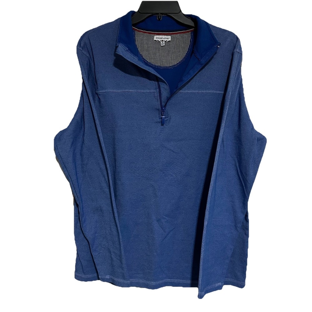 English Laundry 1/4 Zip Pullover Medium‎ Sweater Blue Mens